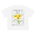 Omnia Causa Fiunt Sunflower Heavyweight  T-Shirt - White