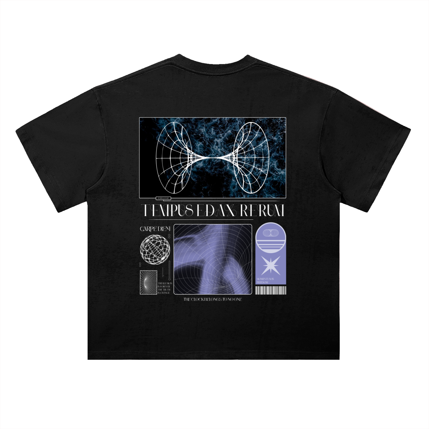 Tempus Edax Rerum Matrix Distortion Oversized T-Shirt
